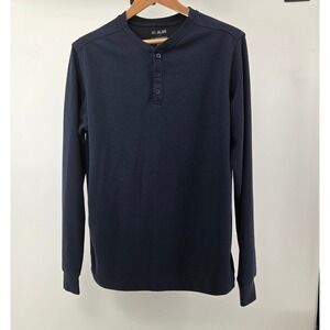 01 ALGO Mens Large Performance Long Sleeve Henley Quick Dry UV SPF 40 Shirt